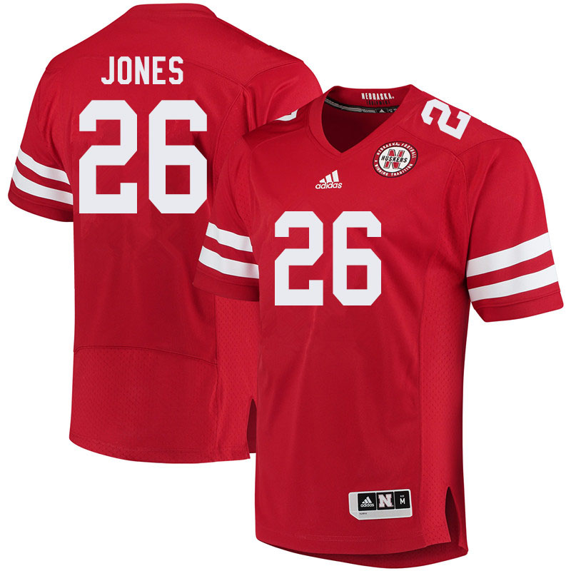 Men #26 Miles Jones Nebraska Cornhuskers College Football Jerseys Sale-Red